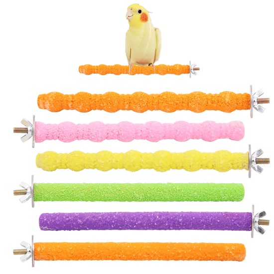 6 Pcs Parrot Perches,Colorful Birdcage Scrub Stand Bar for Bird Parrot Budgies Parakeet Cockatiels Conure Lovebird Cage Paw Grinding Toy 6 Pcs Parrot Perches,Colorful Birdcage Scrub Stand Bar for Bird Parrot Budgies Parakeet Cockatiels Conure Lovebird Cage Paw Grinding Toy
