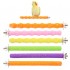 6 Pcs Parrot Perches,Colorful Birdcage Scrub Stand Bar for Bird Parrot Budgies Parakeet Cockatiels Conure Lovebird Cage Paw Grinding Toy