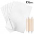 100 Sheets Carbon Transfer Paper,White Color 11.7"x 8.3" Transfer Paper with Embossing Stylus Set for Transfer Pattern on Wood, Paper, Canvas